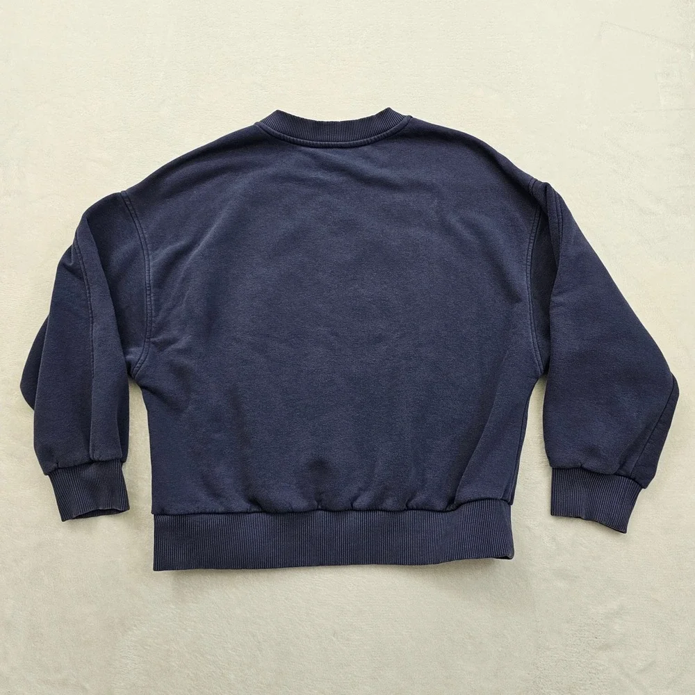 Banana‎ Republic Sweatshirt Jogger Set Womens S Navy Blue Seamed Fleece Lounge